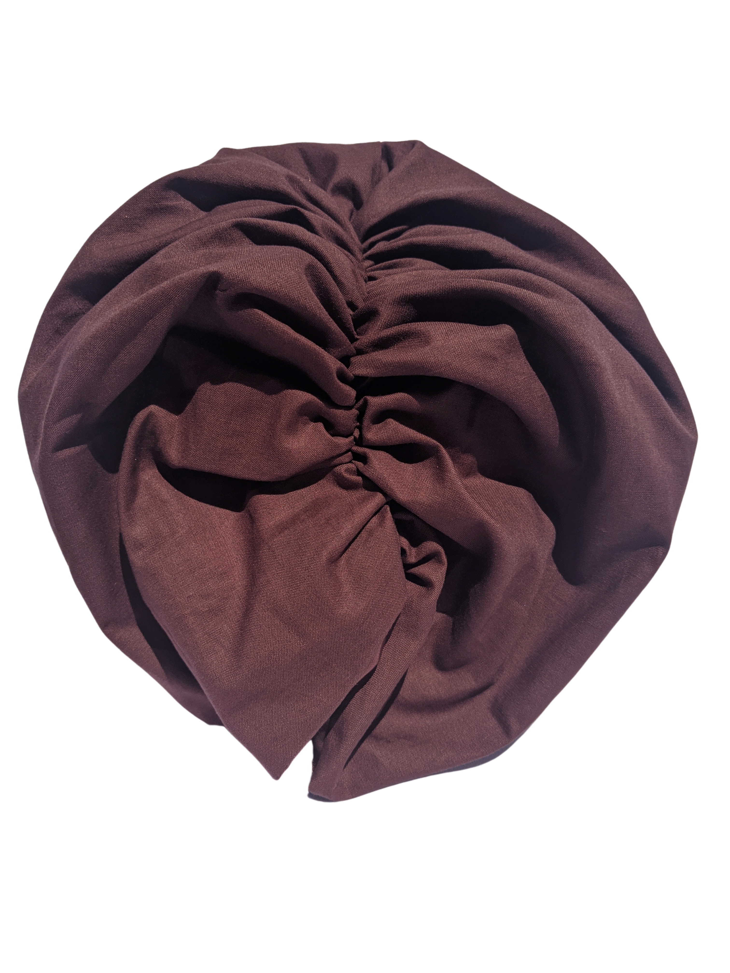 Chocolate Brown Cotton Turban - SOL-03
